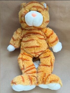Retired 1997 Build A Bear Floppy Orange Tabby Cat.